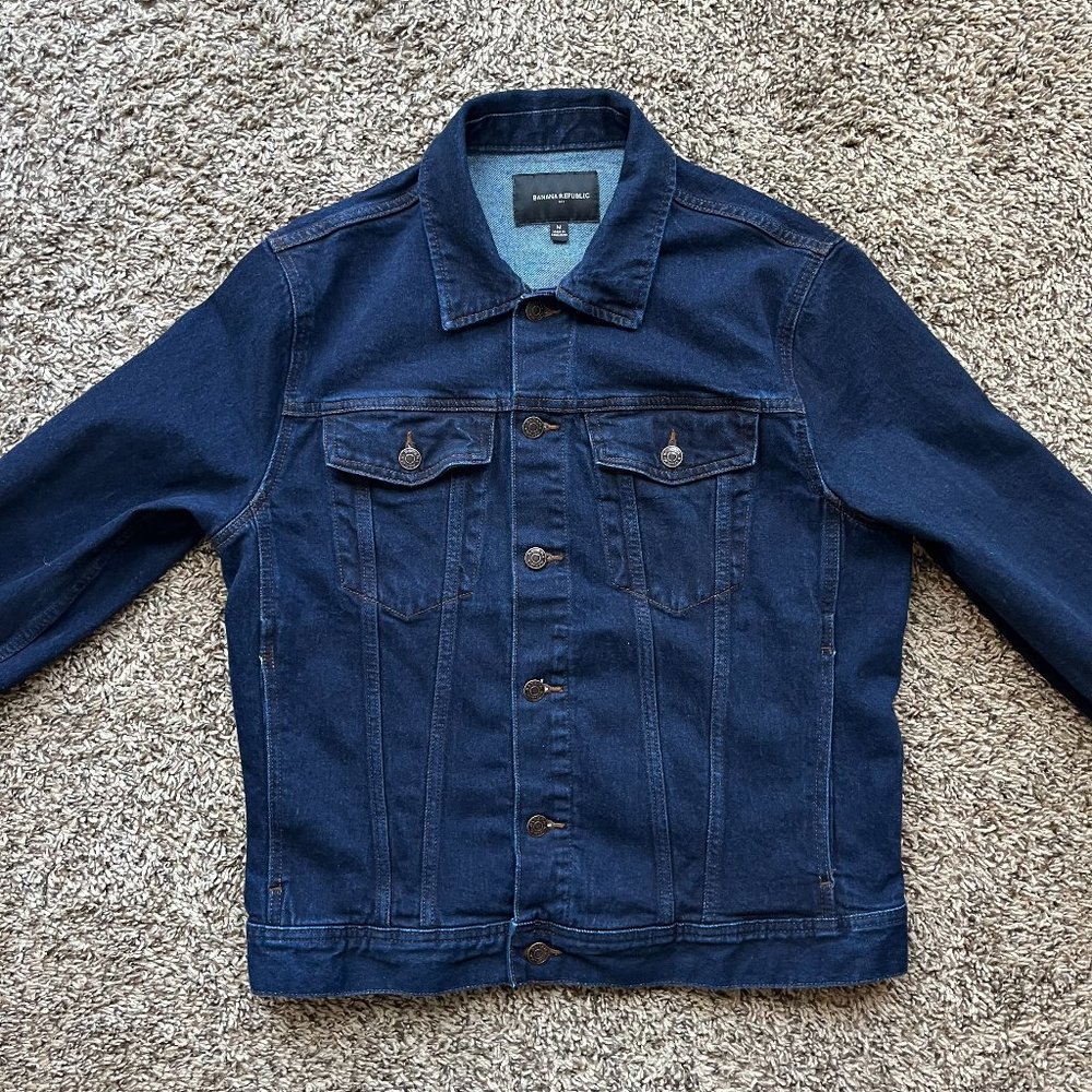 Banana Republic Rinse Denim Jean Jacket, men's size MEDIUM